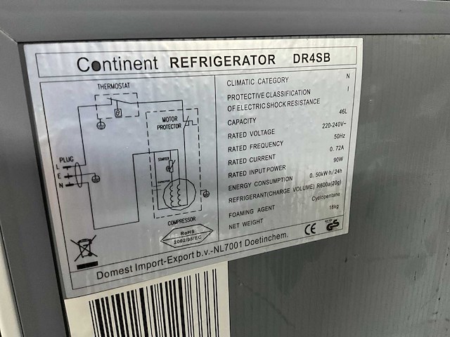 Continent dr4sb minibar - afbeelding 5 van  5