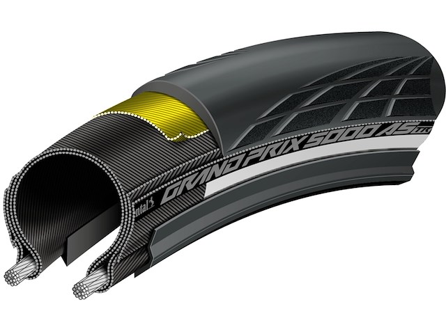 Continental grand prix 5000 allseason tr racefiets band 28mm zwart - afbeelding 4 van  6