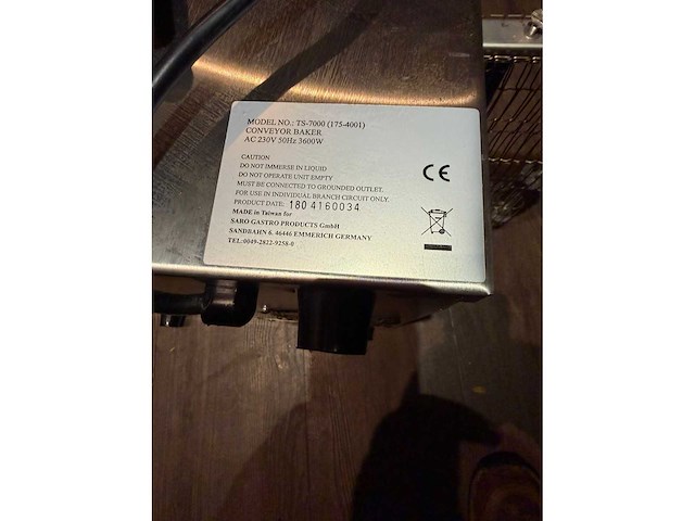 Conveyor baker ts-700 broodrooster volautomaat - afbeelding 5 van  5