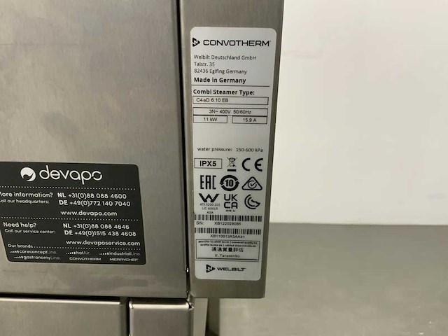 Convotherm - c4 ed 6.10 eb - combisteamer - afbeelding 5 van  14
