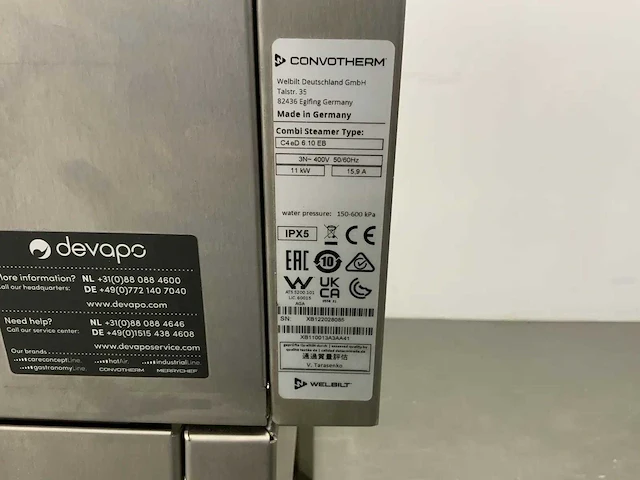 Convotherm - c4 ed 6.10 eb - combisteamer - afbeelding 5 van  14