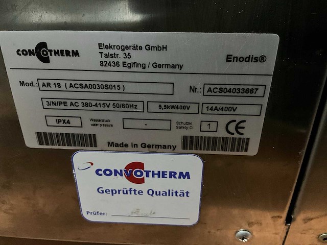 Convotherm ar 18 heteluchtoven - afbeelding 6 van  6