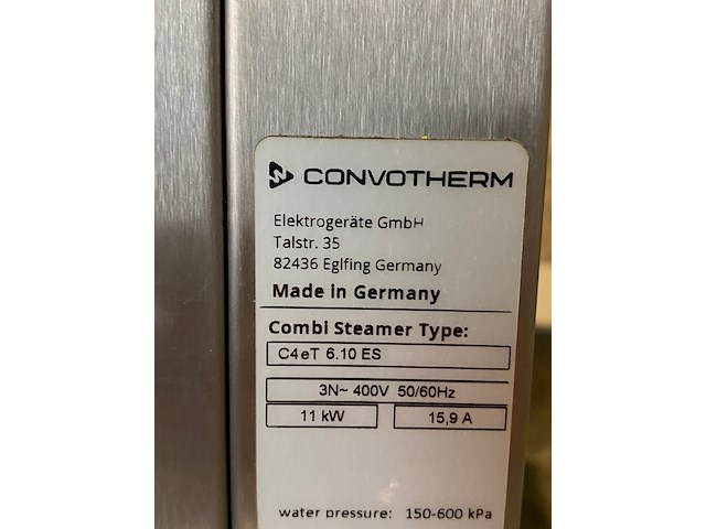 Convotherm c4et 6.10es combisteamer - afbeelding 10 van  12