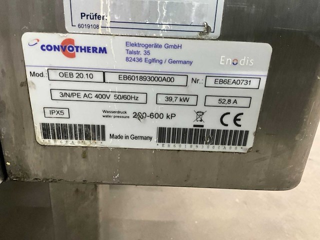 Convotherm oeb 20.10 combisteamer - afbeelding 6 van  6