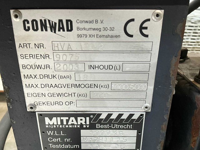 Conwad hva1202 heftruck pakkenklem - afbeelding 8 van  9