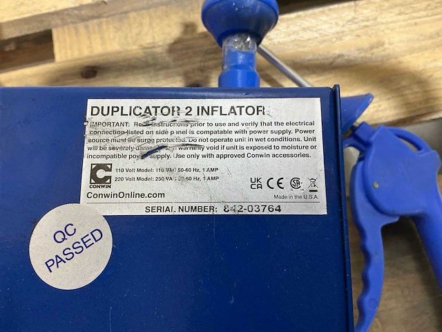 Conwin duplicator 2 inflator ballonopblaasunit - afbeelding 2 van  10