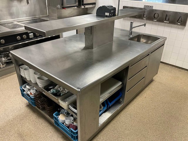Cookinox rvs keukeneiland met koelwerkbank - afbeelding 5 van  8