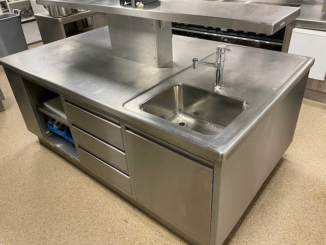 Cookinox rvs keukeneiland met koelwerkbank - afbeelding 14 van  14