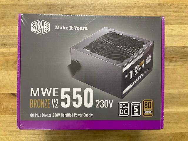Cooler master mwe550 bronze v2 power supply - afbeelding 1 van  3