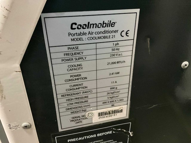Coolmobile 21 mobiele airco - afbeelding 5 van  5