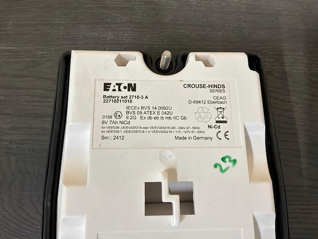 Cooper crouse-hinds 2710-3a oplaadbare batterij - afbeelding 5 van  9