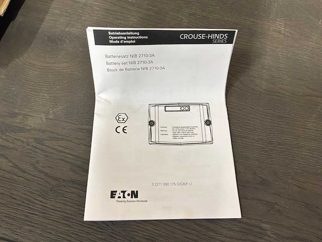 Cooper crouse-hinds 2710-3a oplaadbare batterij - afbeelding 6 van  9