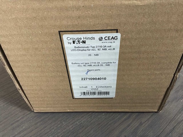 Cooper crouse-hinds 2710-3a oplaadbare batterij - afbeelding 7 van  9