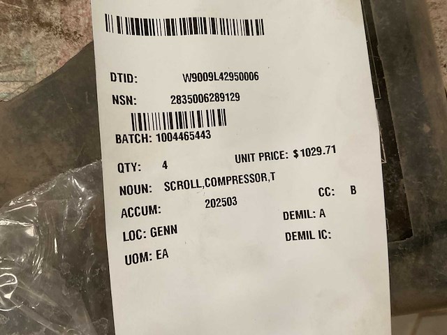 Copeland zrd125kc-tf5-950 scroll compressor - afbeelding 5 van  5
