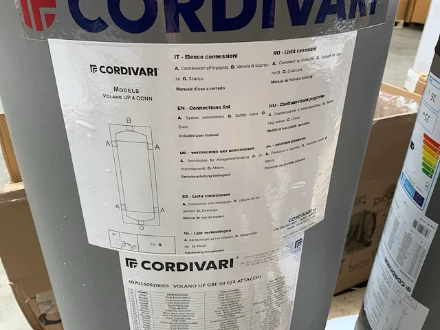 Cordivari volano up gbf50 buffer tank - afbeelding 1 van  6