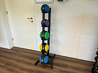 Core power opslagrek met 5 medicijnballen