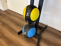 Core power opslagrek met 5 medicijnballen - afbeelding 2 van  2