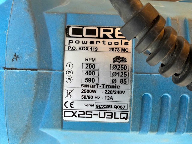 Core powertools cx25-u3lq diamant boormachine - afbeelding 2 van  10