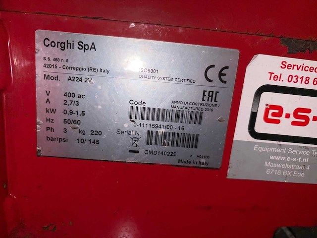 Corghi - 2016 - a224 2v leverless - banden de- en monteer apparaat - afbeelding 10 van  10