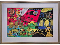 Corneille - zeefdruk - 'presence africaine' - 100 x 145 cm. - afbeelding 2 van  4