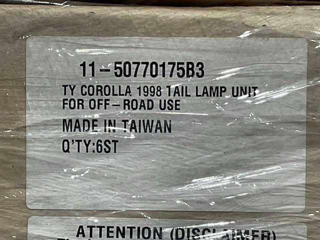 Corolla - tail lamp unit - autoverlichting (64x) - afbeelding 5 van  6