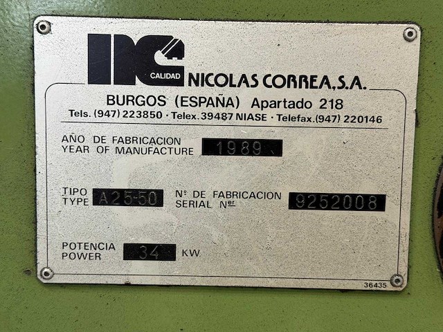 Correa a25/50 cnc bed milling - afbeelding 6 van  7