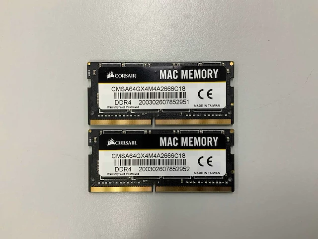 Corsair 32gb(2x 16gb) ddr4 mac memory ram sticks (2x) - afbeelding 1 van  2
