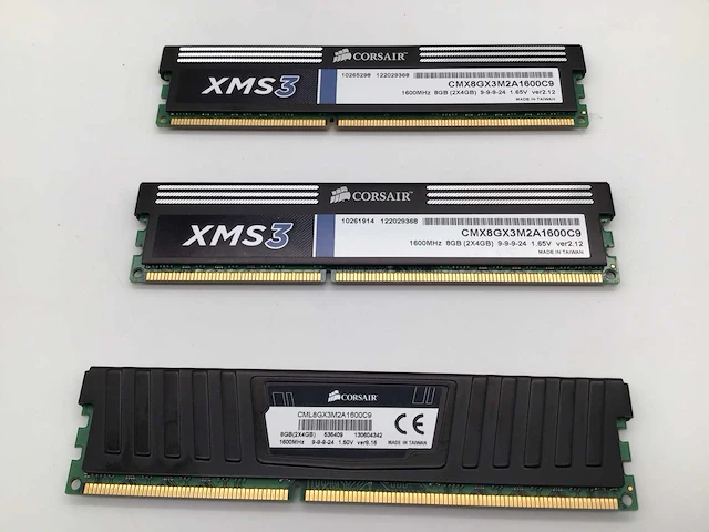 Corsair 8gb 1600mhz ddr3 pc geheugen geheugenkaart (3x) - afbeelding 2 van  3