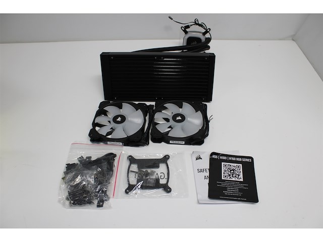 Corsair h100 rgb vloeibare cpu-koeler 240mm aio sp120 rgb zwart - afbeelding 5 van  5