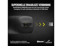 Corsair m75 air ultralichte draadloze gamingmuis 26.000 dpi zwart - afbeelding 2 van  4
