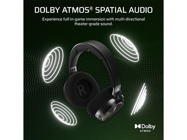 Corsair virtuoso max gaming headset draadloos multi platform zwart - afbeelding 4 van  4