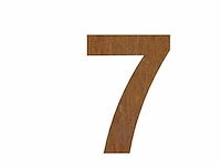 Cortenstaal huisnummer (plak) 7