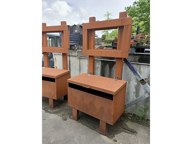 Cortenstaal pakketten brievenbus - afbeelding 2 van  4
