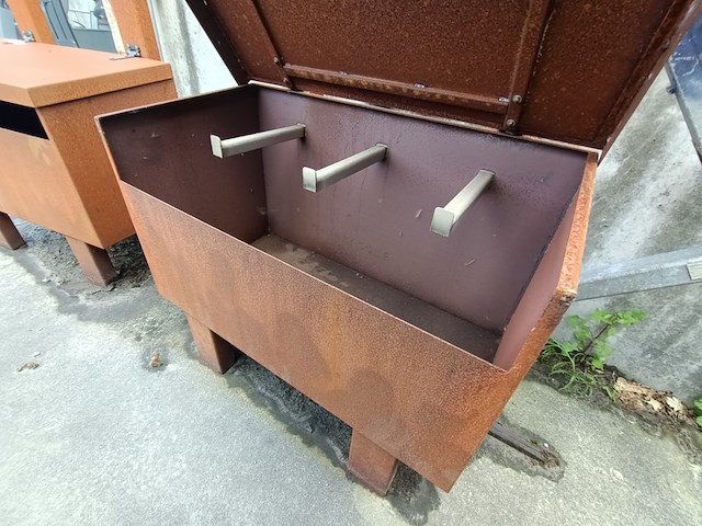 Cortenstaal pakketten brievenbus - afbeelding 3 van  4