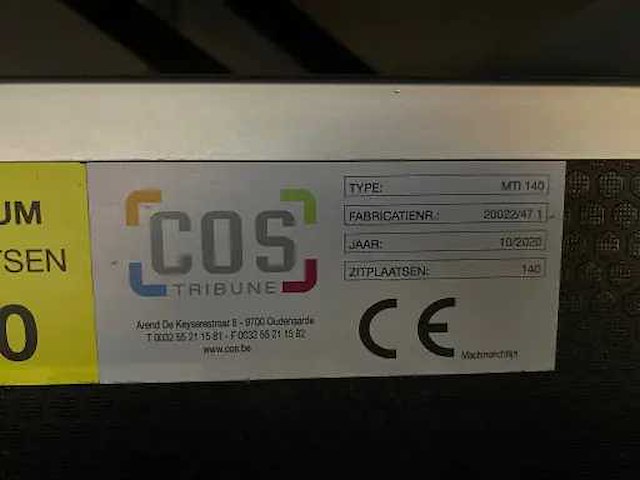 Cos - mti 140 - telescopische tribune - afbeelding 3 van  7