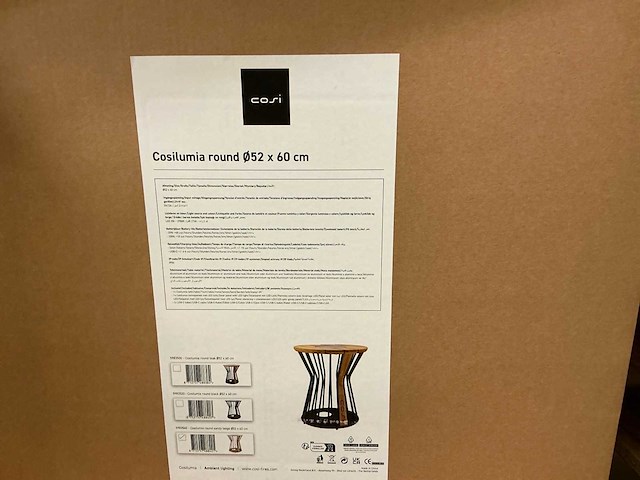 Cosi cosilumia round teak ø52x60cm solartafel - afbeelding 1 van  1