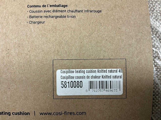 Cosi cosipillow knitted natural 40x60cm warmte kussen (2x) - afbeelding 3 van  3