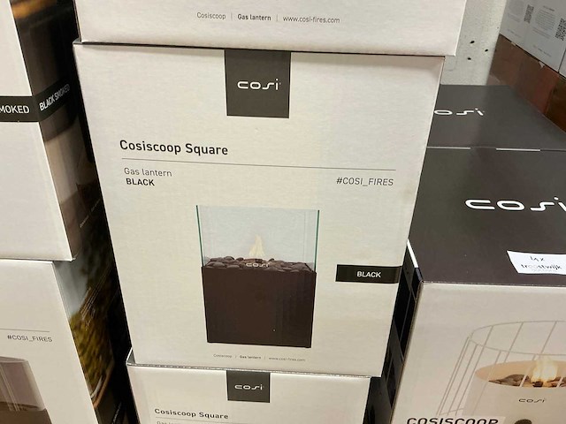 Cosi cosiscoop square black gas lantaarn (4x) - afbeelding 3 van  3