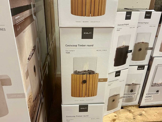 Cosi cosiscoop timber round teak gas lantaarn (3x) - afbeelding 2 van  2