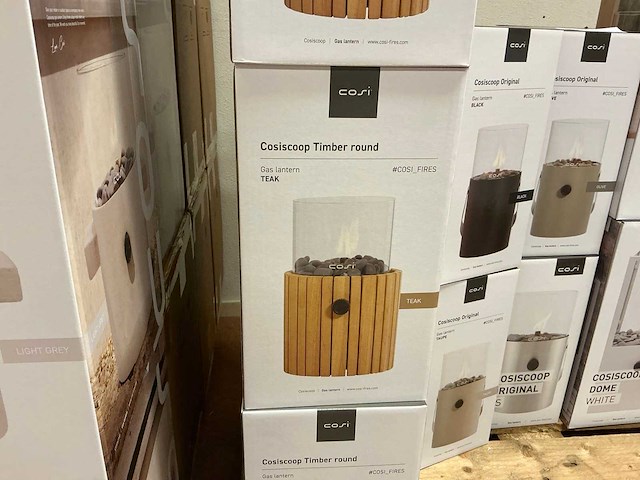 Cosi cosiscoop timber round teak gas lantaarn (3x) - afbeelding 1 van  4