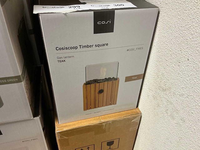 Cosi cosiscoop timber square teak gas lantaarn (4x) - afbeelding 4 van  4