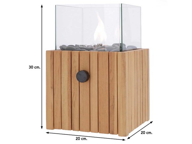 Cosi cosiscoop timber square teak gas lantaarn (4x) - afbeelding 2 van  4