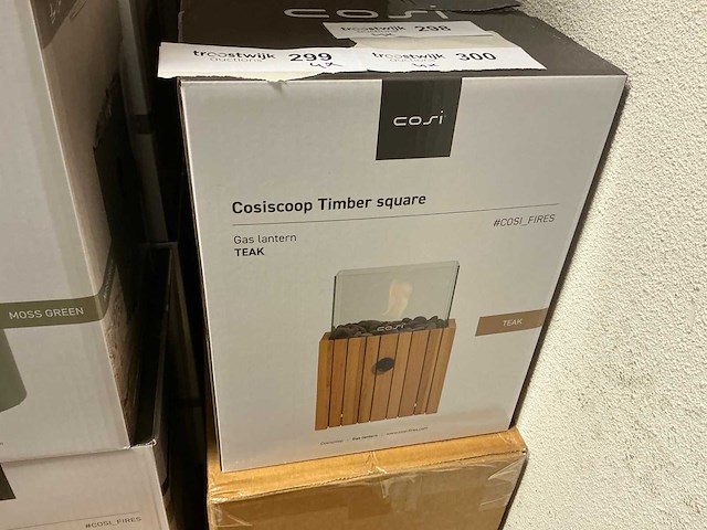 Cosi cosiscoop timber square teak gas lantaarn (4x) - afbeelding 3 van  4