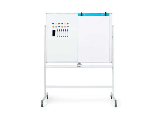 Costway cb10566wh verrijdbaar whiteboard - afbeelding 1 van  4
