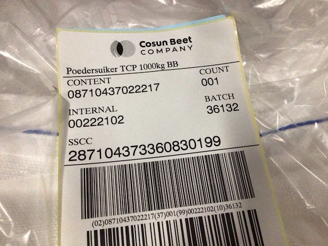 Cosun beet company poedersuiker tcp 1000kg bb (2x) - afbeelding 2 van  2