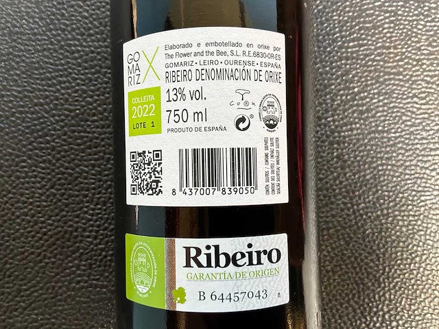Coto de gomariz (maria alvarez serrano) ribiero witte wijn 2022 (9x) - afbeelding 3 van  3