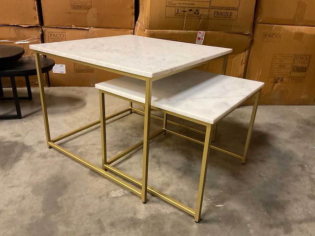 Cotton salontafelset van 2 - afbeelding 2 van  3