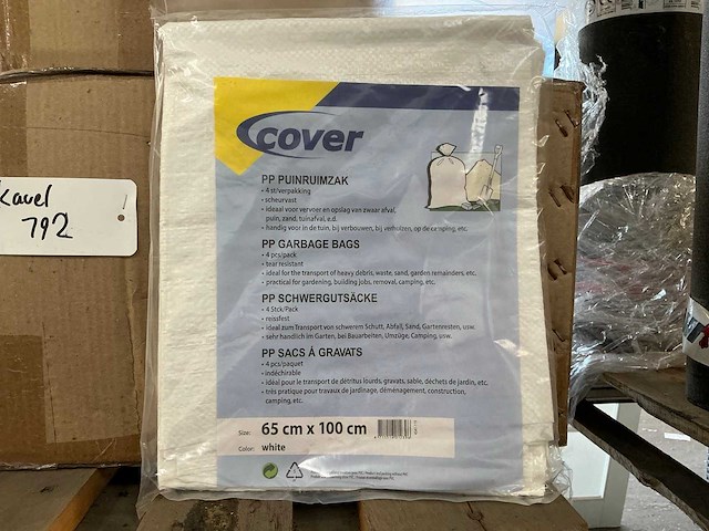 Cover - puinruim zakken 65x100 cm (220x) - afbeelding 3 van  4
