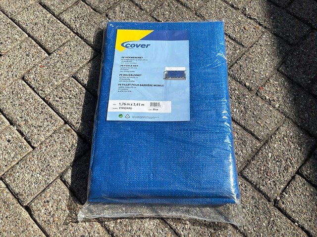Cover hekwerknet blauw (100x) - afbeelding 1 van  3