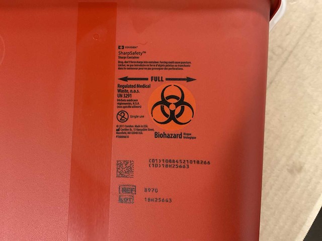 Covidien sharpsafety rotor lid sharps container (40x) - afbeelding 2 van  2